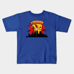 Evil pizza and city Kids T-Shirt